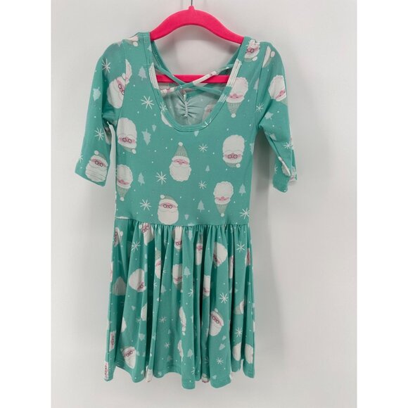 Dotdotsmile Girls Dress Size 3/4 Santa Print New with Tags - Picture 3 of 3